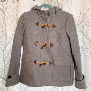 J Crew Melton Wool Toggle Duffle Coat